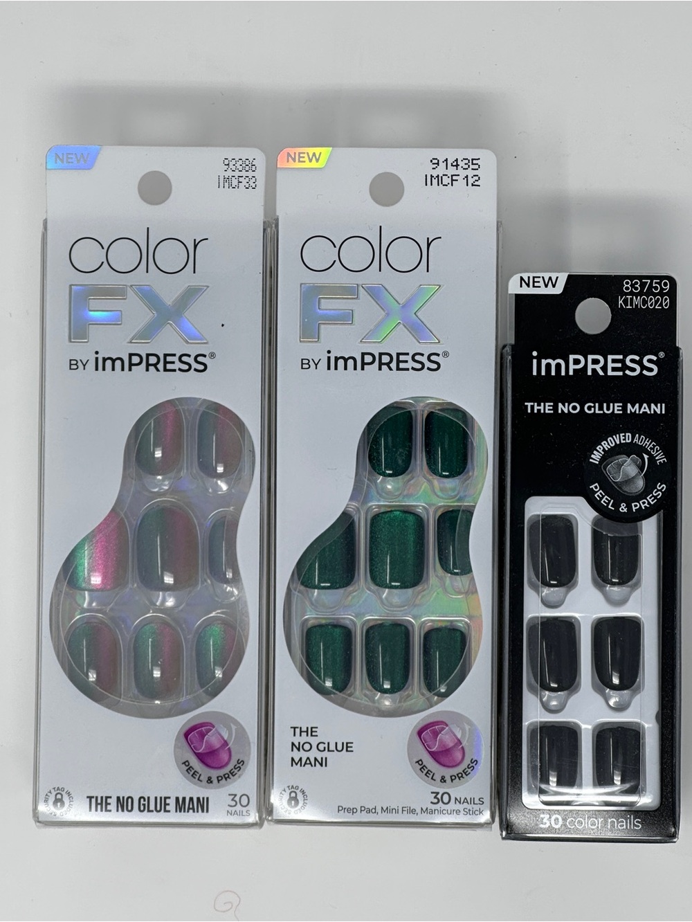 3 NEW nail kits: imPRESS Color FX Press-On Nails + kiss impress nails - short
